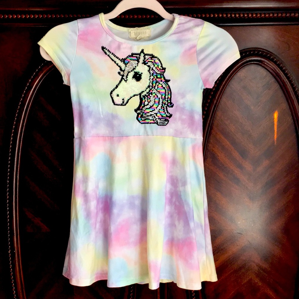 Tie-dyed spring unicorn dress